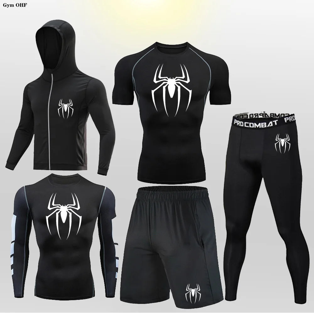 Pack Complet de Compression Spider-Man (Gilet-T-shirt-legging-short)