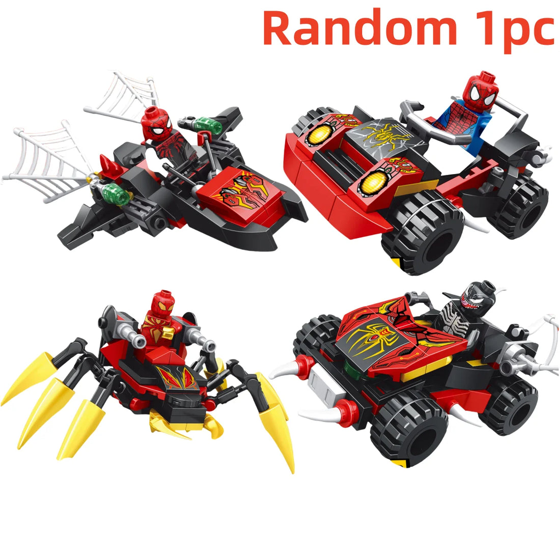 Jouet Bloc de Construction Spider-Man Voiture-Quad